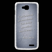 Coque LG L90 Incertitude Bleu Citation Oscar Wilde