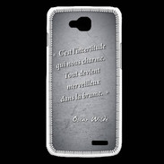 Coque LG L90 Incertitude Noir Citation Oscar Wilde