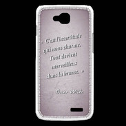 Coque LG L90 Incertitude Rose Citation Oscar Wilde