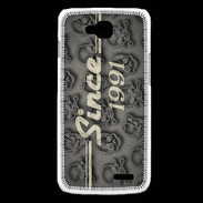 Coque LG L90 Since crane gris 1991