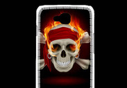 Coque LG L90 Tête de mort en flamme 5