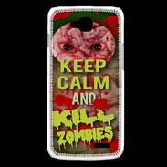 Coque LG L90 Keep Calm and Kill Zombies Cervelle