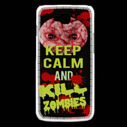 Coque LG L90 Keep Calm and Kill Zombies Noir