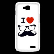 Coque LG L90 I love Lunette Moustache