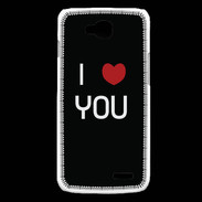 Coque LG L90 I love you noir