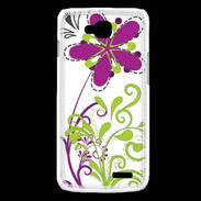 Coque LG L90 motif floral vert