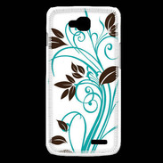 Coque LG L90 motif floral bleu clair