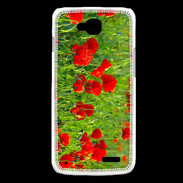 Coque LG L90 DP champs de coquelicots
