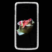 Coque LG L90 Belle rose sur fond noir PR
