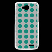 Coque LG L90 pois gris & turquoise
