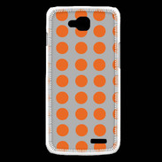 Coque LG L90 pois gris & orange