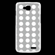 Coque LG L90 pois gris & blanc