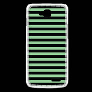 Coque LG L90 rayures vert d'eau et noires