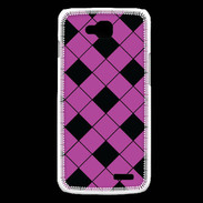 Coque LG L90 losange noir & rose