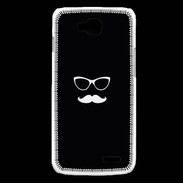 Coque LG L90 moustache noir & blanc
