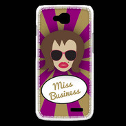 Coque LG L90 Miss business Chatain