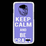 Coque LG L90 Keep calm Be Crazy Bleu