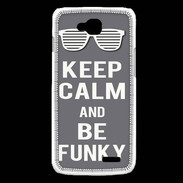 Coque LG L90 Keep Calm Funky Gris