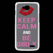 Coque LG L90 Keep Calm Girl Gris