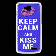 Coque LG L90 Keep Calm Kiss me Bleu