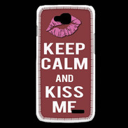 Coque LG L90 Keep Calm Kiss me Brique