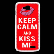 Coque LG L90 Keep Calm Kiss me Rouge