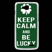 Coque LG L90 Keep Calm Be lucky Vert