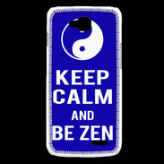 Coque LG L90 Keep Calm Be Zen Bleu