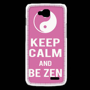 Coque LG L90 Keep Calm Be Zen Rose