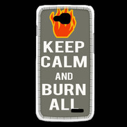 Coque LG L90 Keep Calm Burn Gris