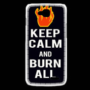 Coque LG L90 Keep Calm Burn Noir