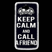 Coque LG L90 Keep Calm Call friend Noir