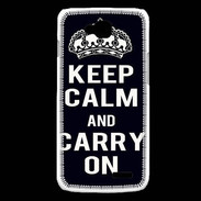 Coque LG L90 Keep Calm Carry on Noir