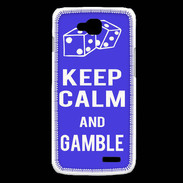 Coque LG L90 Keep Calm Gamble Bleu