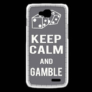 Coque LG L90 Keep Calm Gamble Gris