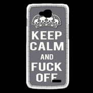 Coque LG L90 Keep Calm Fuck Off Gris