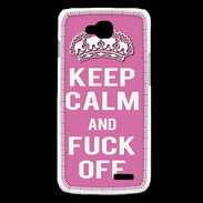 Coque LG L90 Keep Calm Fuck Off Rose