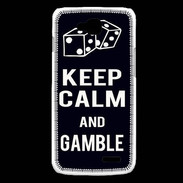 Coque LG L90 Keep Calm Gamble Noir