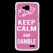 Coque LG L90 Keep Calm Gamble Rose