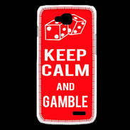 Coque LG L90 Keep Calm Gamble Rouge