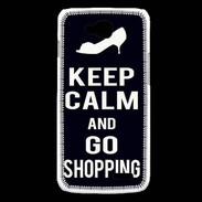 Coque LG L90 Keep Calm Go Shopping Noir