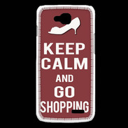 Coque LG L90 Keep Calm Go Shopping Brique