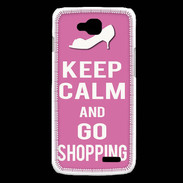 Coque LG L90 Keep Calm Go Shopping Rose
