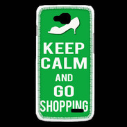 Coque LG L90 Keep Calm Go Shopping Vert