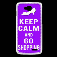 Coque LG L90 Keep Calm Go Shopping Violet
