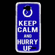 Coque LG L90 Keep Calm Hurry up Bleu