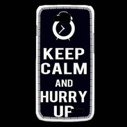 Coque LG L90 Keep Calm Hurry up Noir