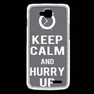 Coque LG L90 Keep Calm Hurry up Gris