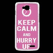 Coque LG L90 Keep Calm Hurry up Rose