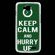 Coque LG L90 Keep Calm Hurry up Vert